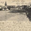 Lyck, Ostpreußen - Stadtansicht mit See (3) (Zeno Ansichtskarten)